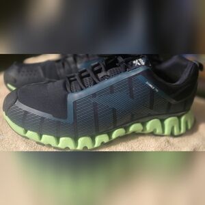 Reebok ZigTech Navy Blue & Lime Green Running Shoes